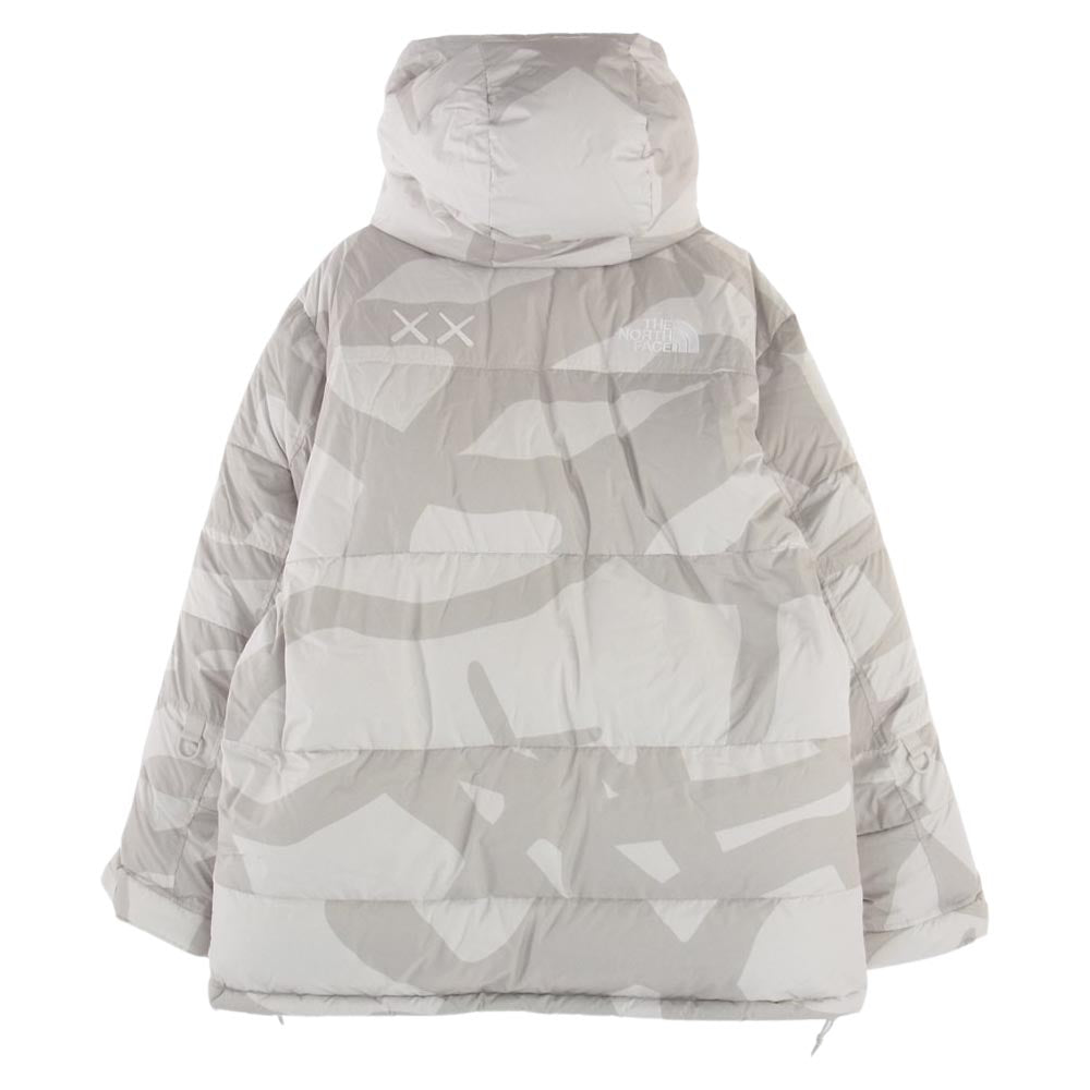 THE NORTH FACE ノースフェイス NF0A7WLT × KAWS カウズ Retro 1994 Himalayan Parka ヒマラヤン カモ ダウン ジャケット オフホワイト系 L【美品】【中古】