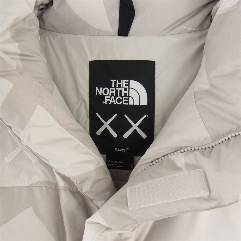 THE NORTH FACE ノースフェイス NF0A7WLT × KAWS カウズ Retro 1994 Himalayan Parka ヒマラヤン カモ ダウン ジャケット オフホワイト系 L【美品】【中古】