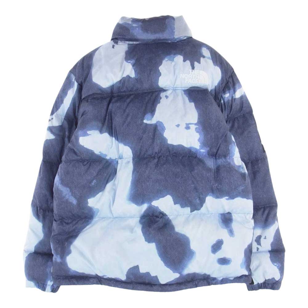 Supreme シュプリーム 21AW ND52100I Bleached Denim Print Nuptse ブリーチ デニム プリント ヌプシ ダウン ジャケット マルチカラー系 L【極上美品】【中古】