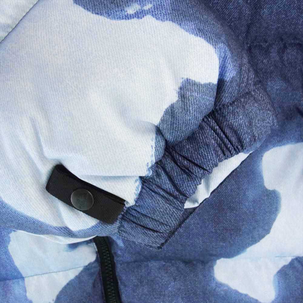 Supreme シュプリーム 21AW ND52100I Bleached Denim Print Nuptse ブリーチ デニム プリント ヌプシ ダウン ジャケット マルチカラー系 L【極上美品】【中古】