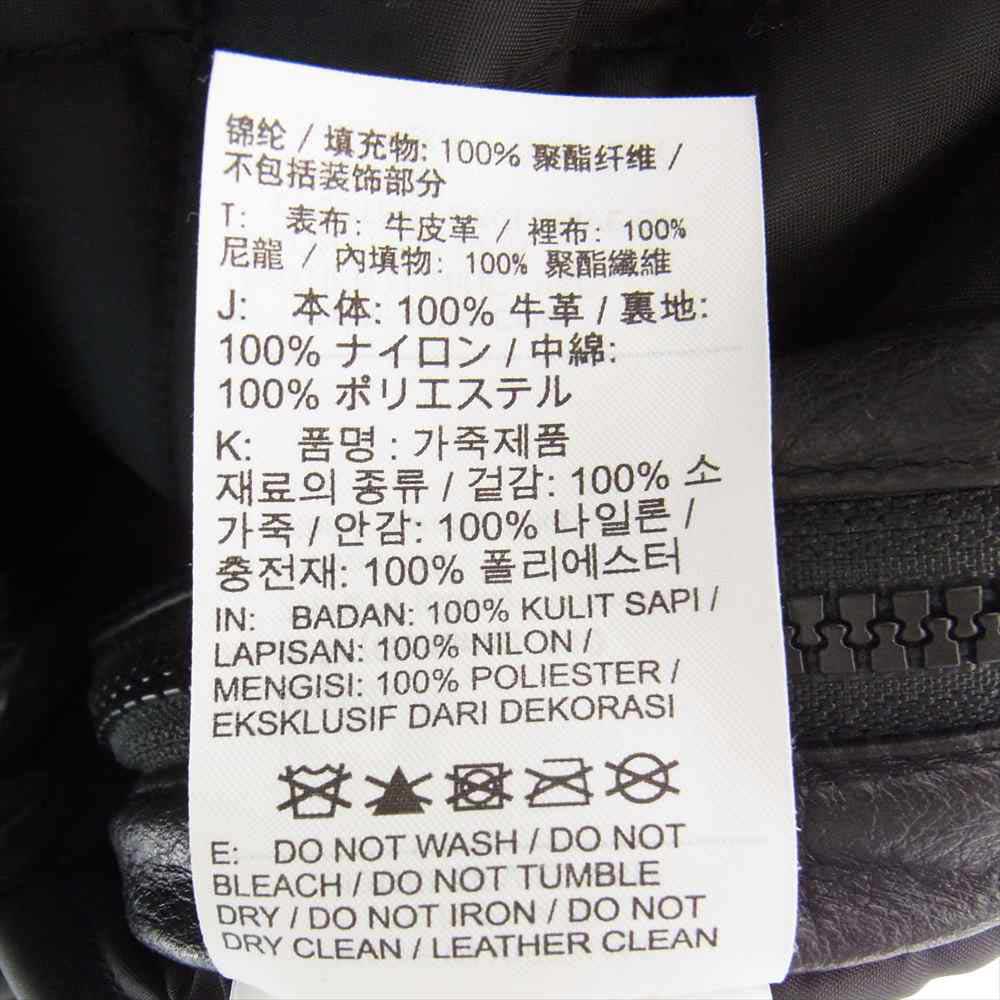 Supreme シュプリーム 19AW NIKE leather anorak レザー アノラック ジャケット ブラック系 ブルー系 XL【極上美品】【中古】