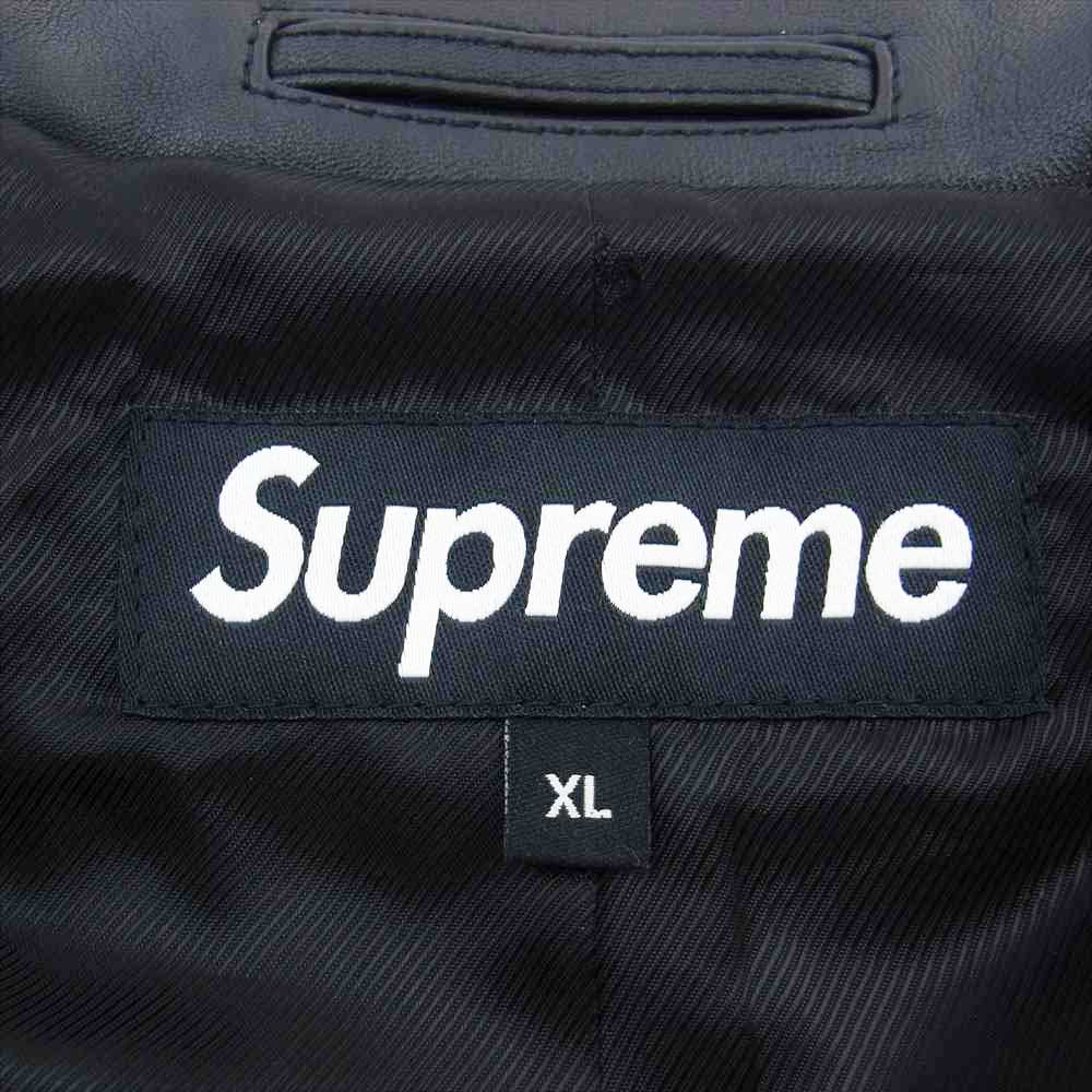 Supreme シュプリーム Leather Blazer レザー ジャケット テーラード ジャケット ブラック系 XL【極上美品】【中古】