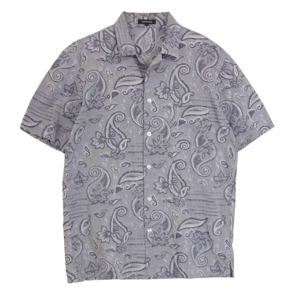 LOVELESS ラブレス バンダナプリント 半袖 シャツ グレー系 1【中古】