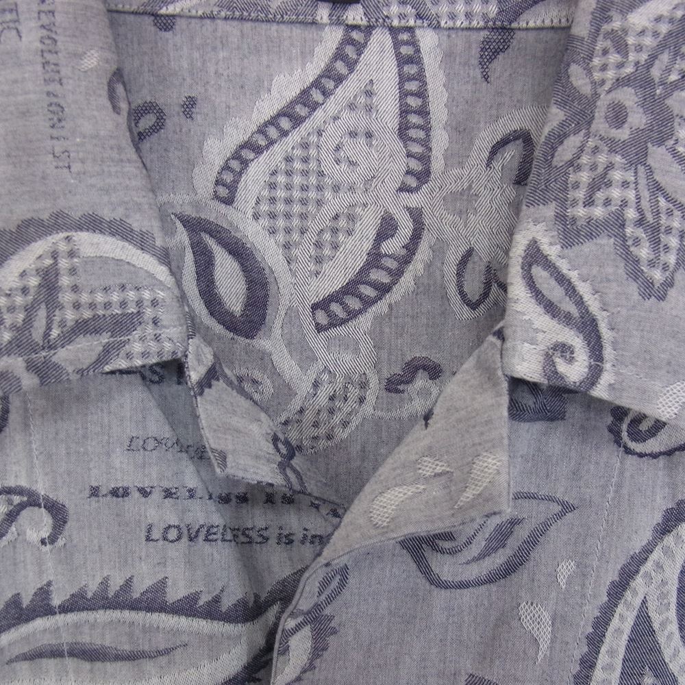 LOVELESS ラブレス バンダナプリント 半袖 シャツ グレー系 1【中古】