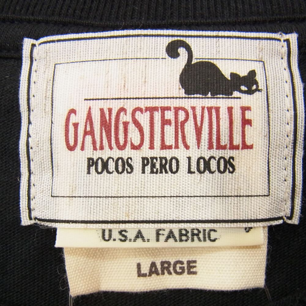 GANGSTERVILLE ギャングスタービル プリント Tシャツ 半袖 ブラック系 L【中古】