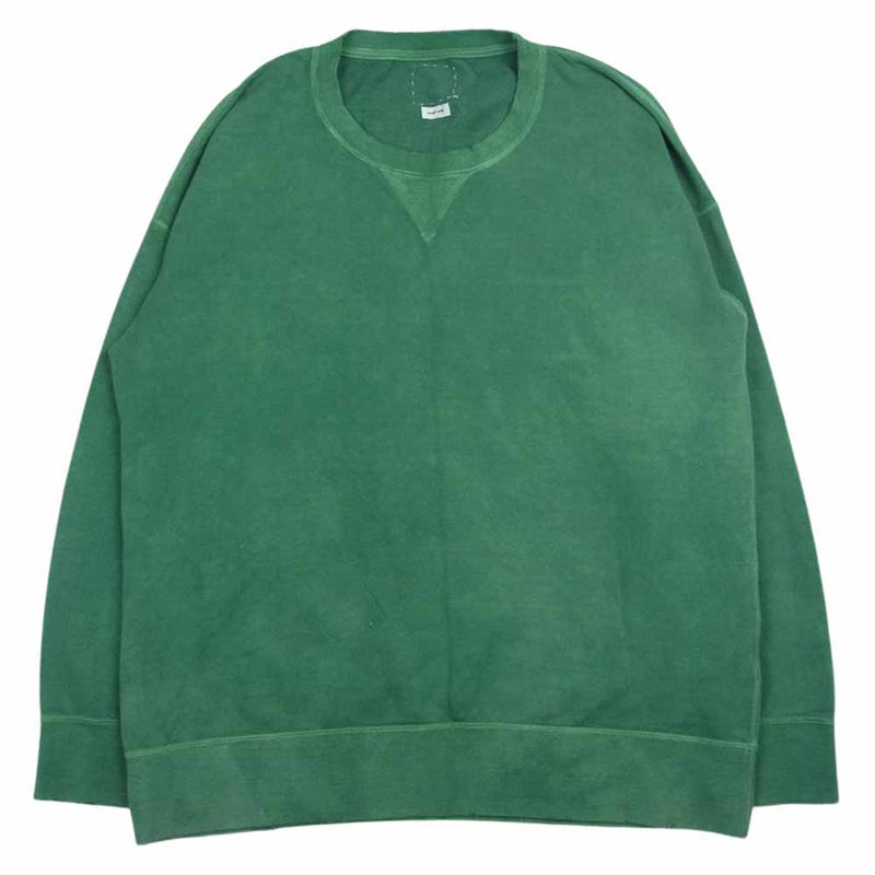 VISVIM ビズビム 20SS 0120105010015 JUMBO SWEAT L/S UNEVEN DYE ジャンボ アンイーブン スウェット グリーン系 2【中古】