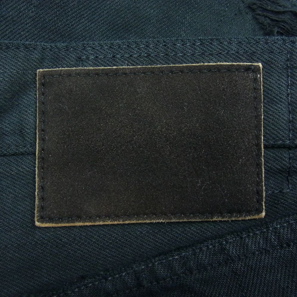 VISVIM ビズビム 21SS 0121105005011 SOCIAL SCULPTURE 01 SLIM BLK DMGD-17 ソーシャル スカルプチャー スリム デニム パンツ ネイビー系 36【中古】