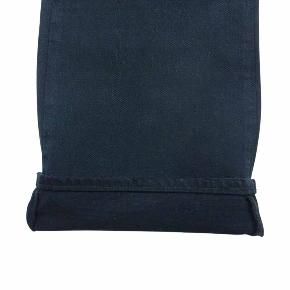 VISVIM ビズビム 21SS 0121105005011 SOCIAL SCULPTURE 01 SLIM BLK DMGD-17 ソーシャル スカルプチャー スリム デニム パンツ ネイビー系 36【中古】