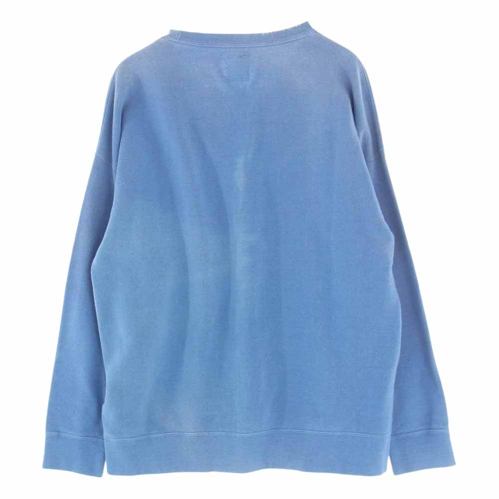 VISVIM ビズビム 20SS 0220905010005 JUMBO SWEAT L/S CRASH ICT ジャンボ クラッシュ加工 長袖 クルーネック スウェット ブルー系 2【中古】