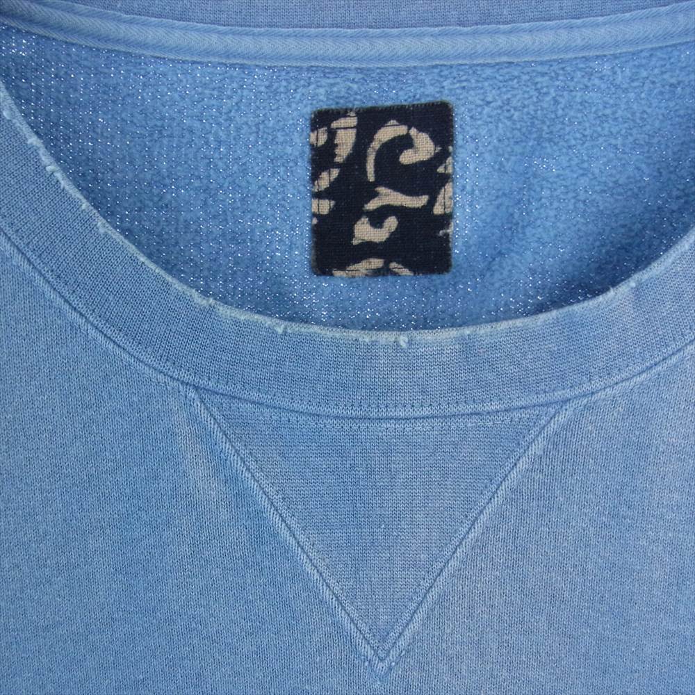 VISVIM ビズビム 20SS 0220905010005 JUMBO SWEAT L/S CRASH ICT ジャンボ クラッシュ加工 長袖 クルーネック スウェット ブルー系 2【中古】