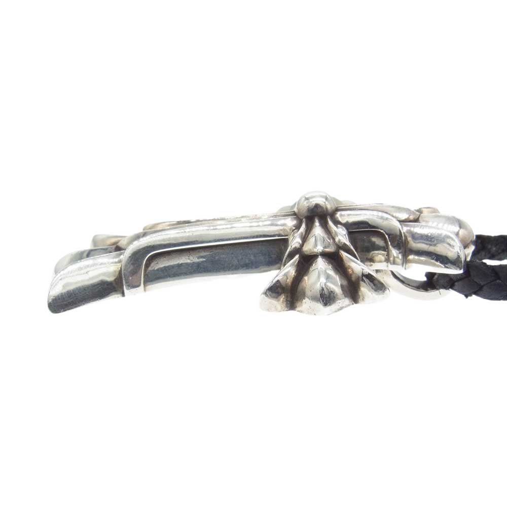 CHROME HEARTS クロムハーツ（原本無） ラージ ダブル CH クロス ペンダント タイニー レザーブレード Wスパイク ボロチップ レースストッパー シルバー系【中古】