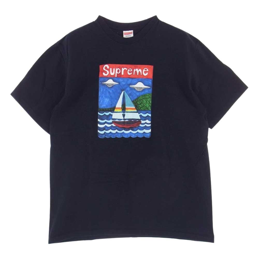 Supreme シュプリーム 20SS Sailboat Tee セイルボート プリント 半袖 Tシャツ ブラック系 M【中古】