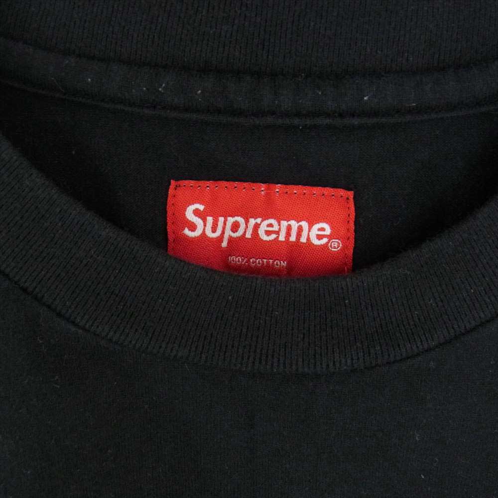 Supreme シュプリーム 19AW Flags L/S Top Tee フラッグ 刺繍 長袖 Tシャツ ブラック系 M【中古】