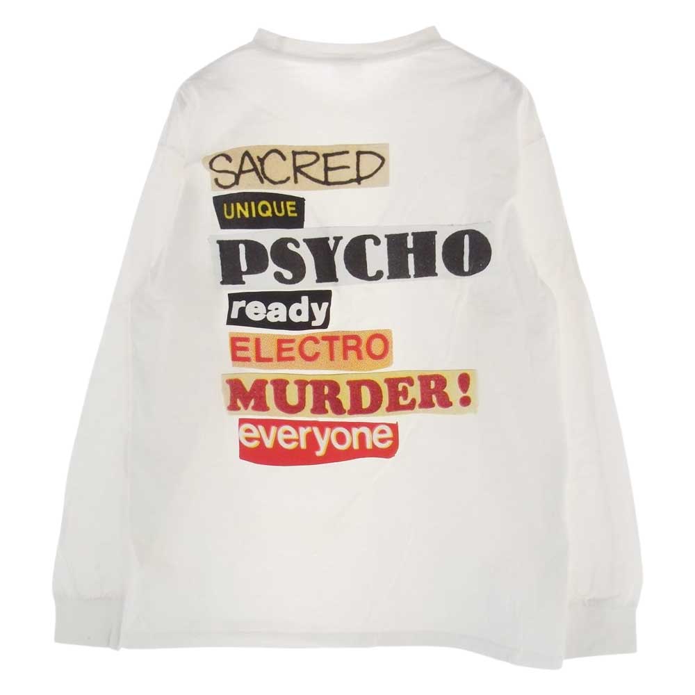 Supreme シュプリーム 20SS Sacred Unique L/S Tee シークレット ユニーク バックプリント 長袖 Tシャツ ホワイト系 M【中古】
