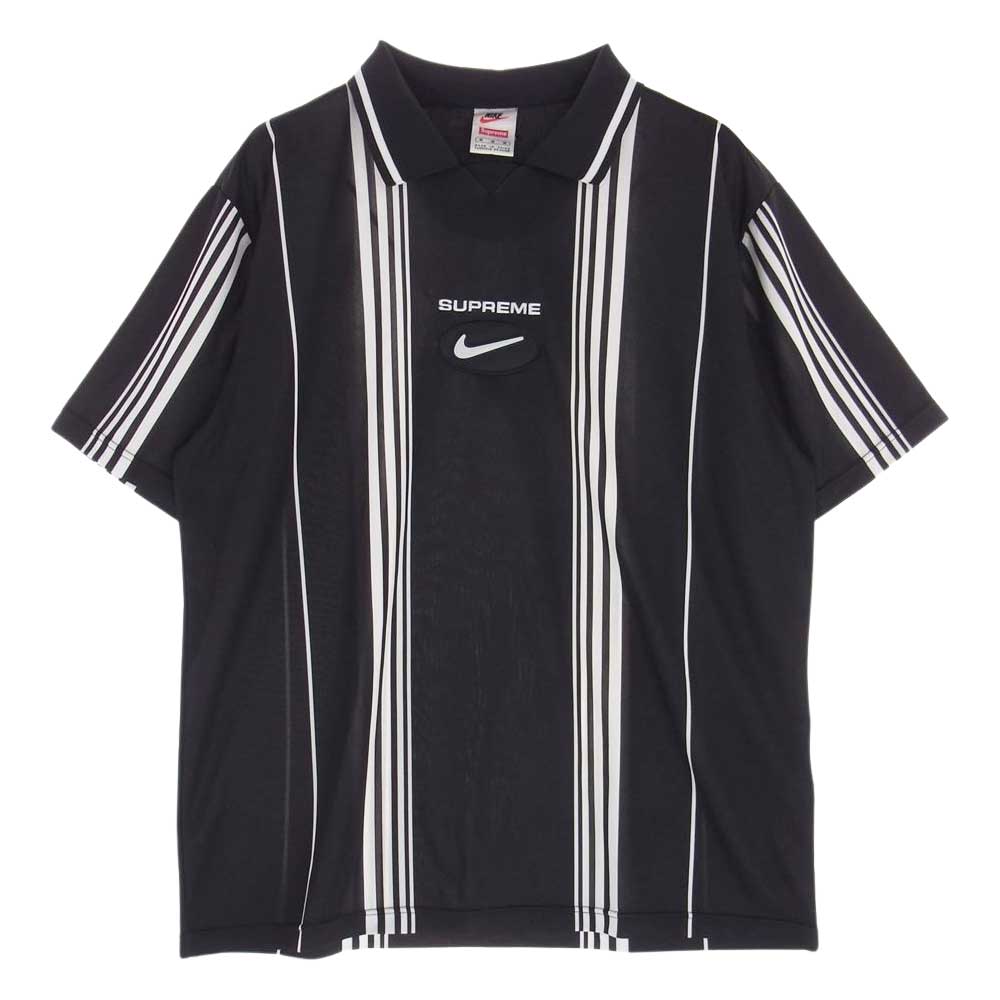 ブラック×ホワイトサイズ表記シュプリームSupreme×ナイキNIKE■20AWサッカージャージTシャツ