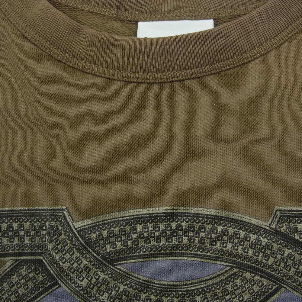 DRIES VAN NOTEN ドリスヴァンノッテン 18AW EYE Oversized Print Sweatshirt アイ オーバーサイズ プリント スウェット トレーナー カーキ系 S【中古】