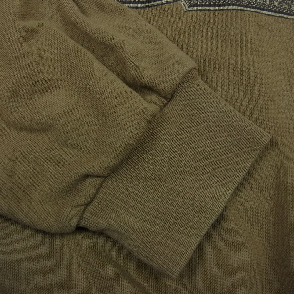 DRIES VAN NOTEN ドリスヴァンノッテン 18AW EYE Oversized Print Sweatshirt アイ オーバーサイズ プリント スウェット トレーナー カーキ系 S【中古】