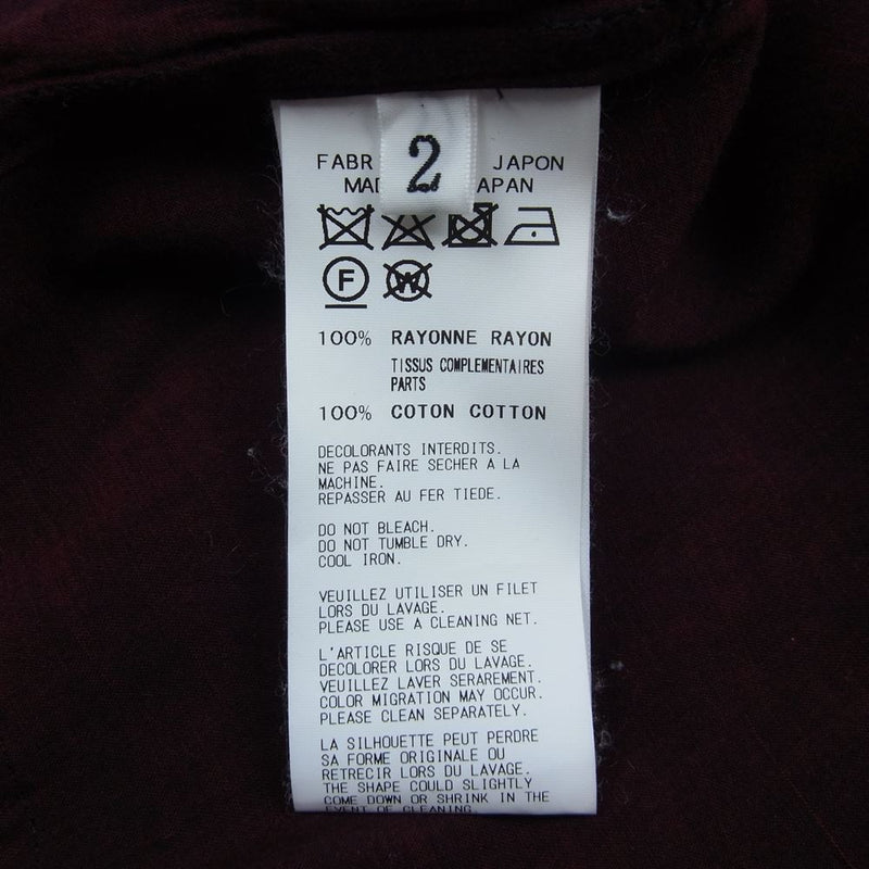 Yohji Yamamoto POUR HOMME ヨウジヤマモトプールオム 19SS HH-B84-811 Back Opening Print Shirt ブラックスキャンダル 薔薇プリント バックオープン レーヨン ロング シャツ ブラック系 2【中古】
