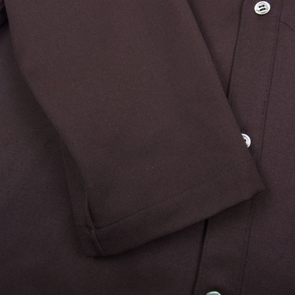 GRAPHPAPER グラフペーパー  19AW GM194-50513 Lechoppe EDIFICE 別注 WOOL TWILL L/S BOX SHIRT ウール ツイル ボックス シャツ ブラウン系 2【美品】【中古】