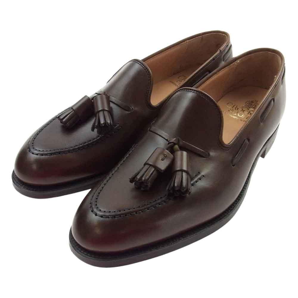 CROCKETT&JONES クロケットアンドジョーンズ 6212-1095-01 キャベンディッシュ3 タッセル ローファー シューズ 革靴 ブラウン系 25.5㎝/7E【極上美品】【中古】