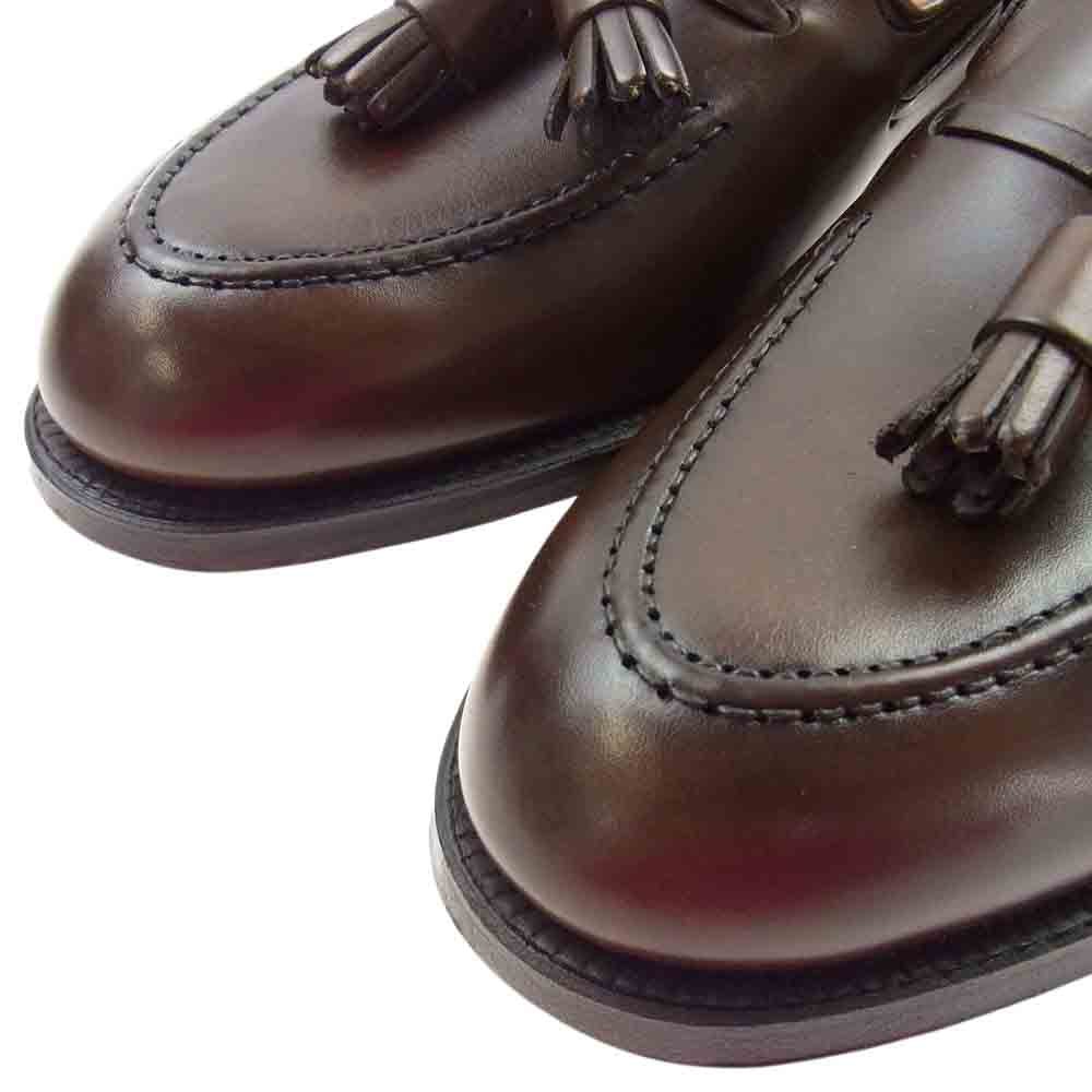 CROCKETT&JONES クロケットアンドジョーンズ 6212-1095-01 キャベンディッシュ3 タッセル ローファー シューズ 革靴 ブラウン系 25.5㎝/7E【極上美品】【中古】