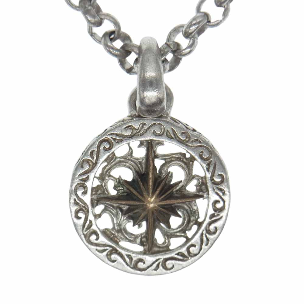 SAAD サード シルバー925 太陽神 ペンダントトップ チャーム ステンレスチェーンネックレス シルバー系【中古】