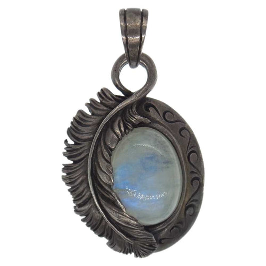 SAAD サード シルバー925 ストーン フェザー ペンダントトップ シルバー系【中古】