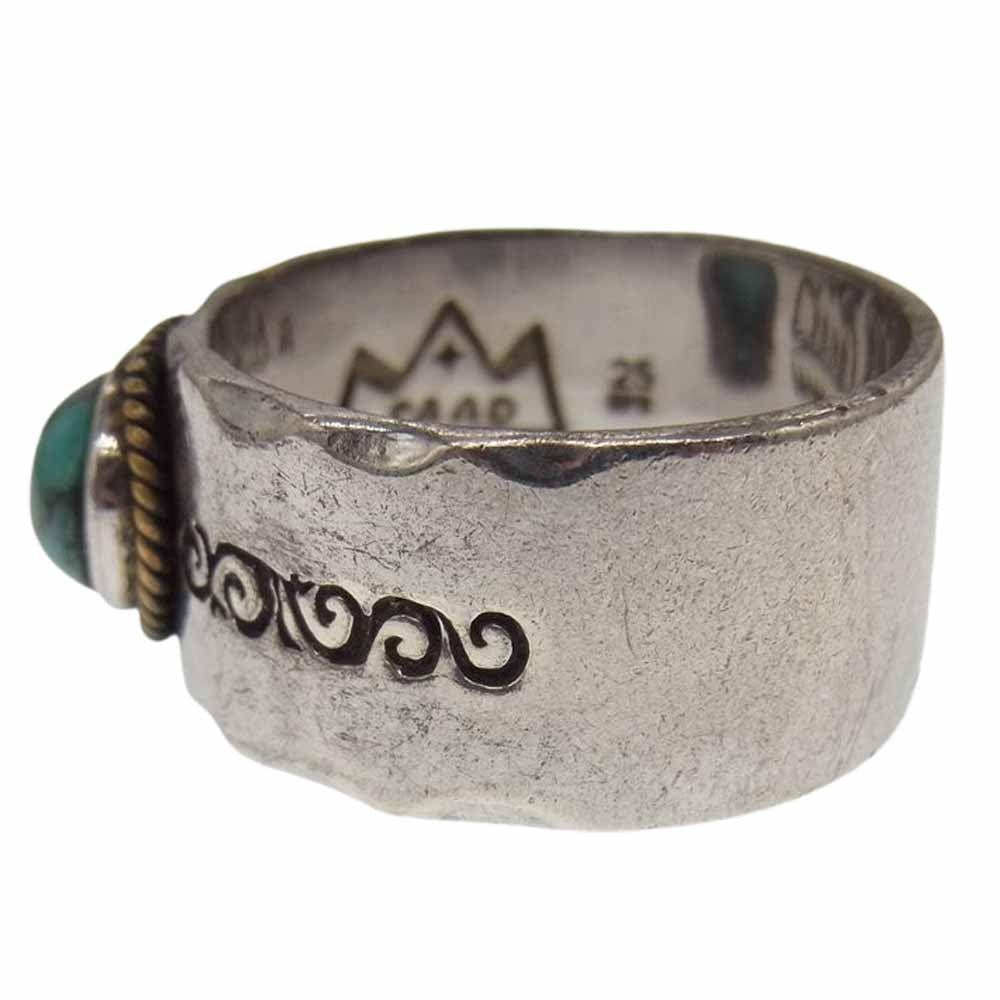 新品仕上げ SAAD ターコイズ リング 10.5号 シルバー925 美品 SAAD サード シルバー925 ターコイズ リング シルバー系【中古