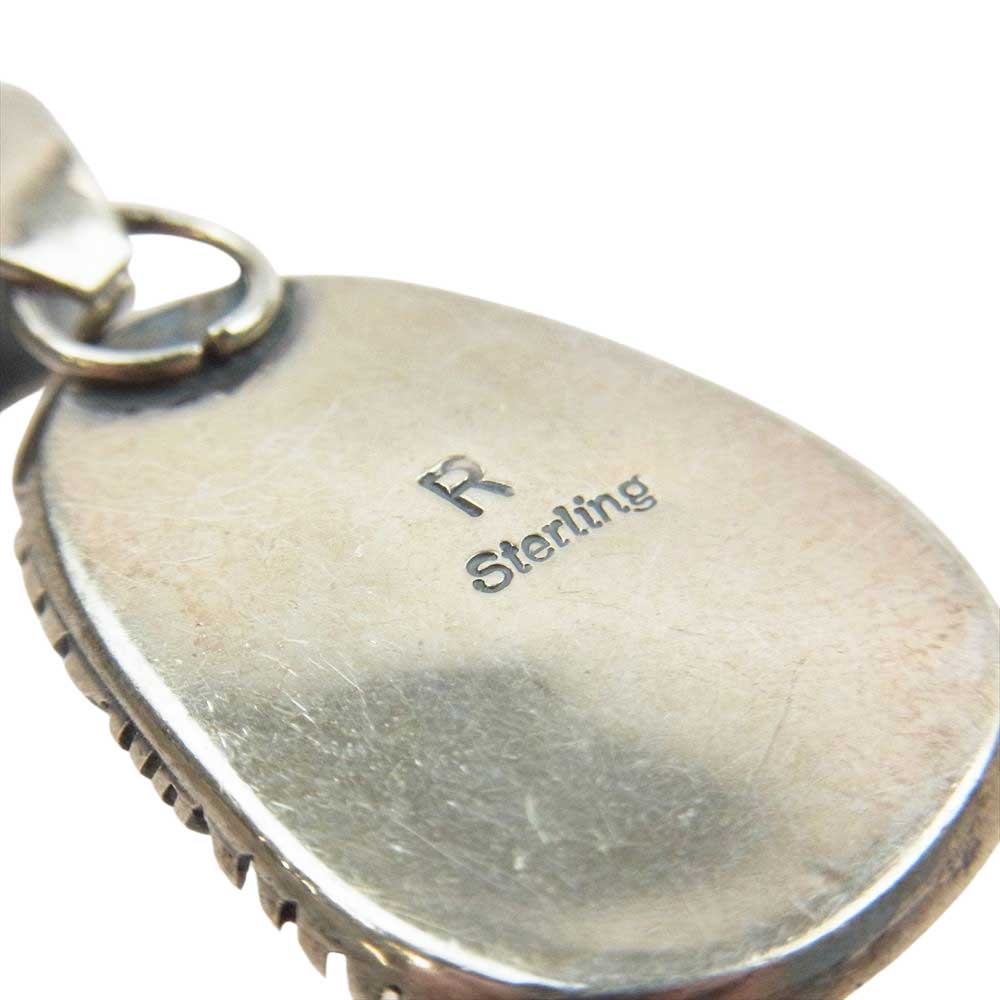 ナバホ族 R刻印 スターリングシルバー 石付き ペンダントトップ シルバー系【中古】