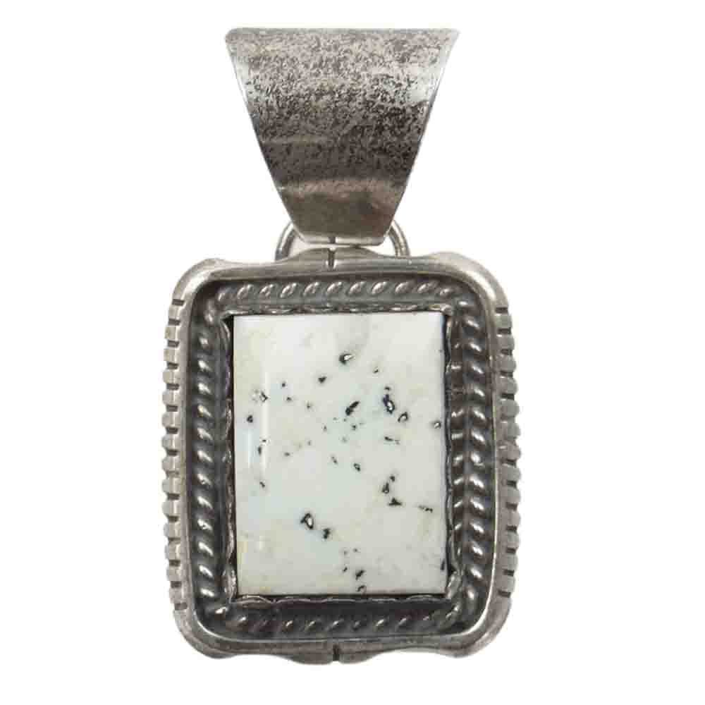 ナバホ族 AL刻印 スターリングシルバー 石付き ペンダントトップ シルバー系【中古】