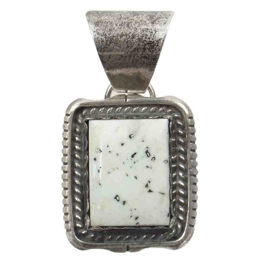 ナバホ族 AL刻印 スターリングシルバー 石付き ペンダントトップ シルバー系【中古】