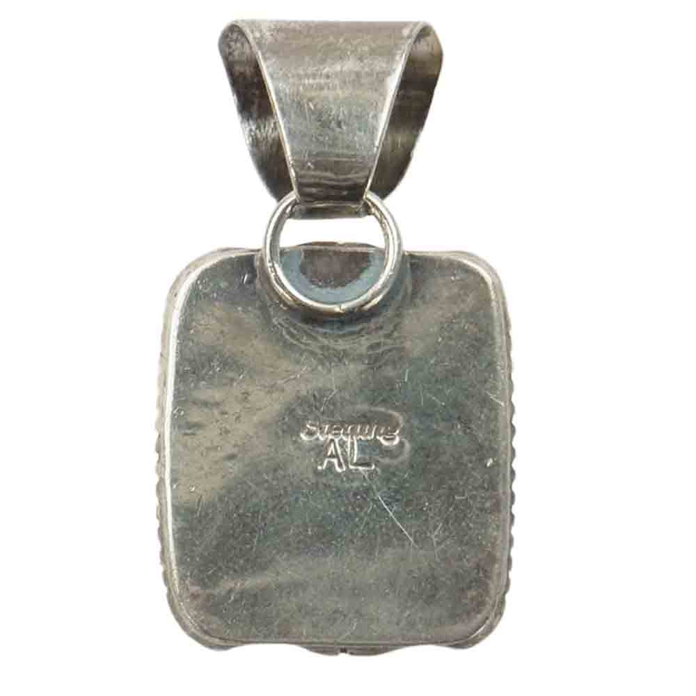 ナバホ族 AL刻印 スターリングシルバー 石付き ペンダントトップ シルバー系【中古】