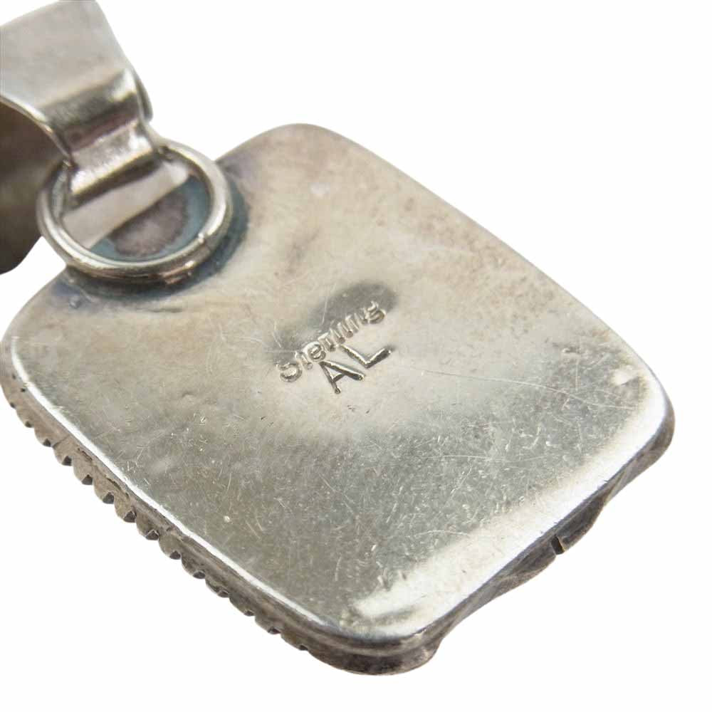 ナバホ族 AL刻印 スターリングシルバー 石付き ペンダントトップ シルバー系【中古】