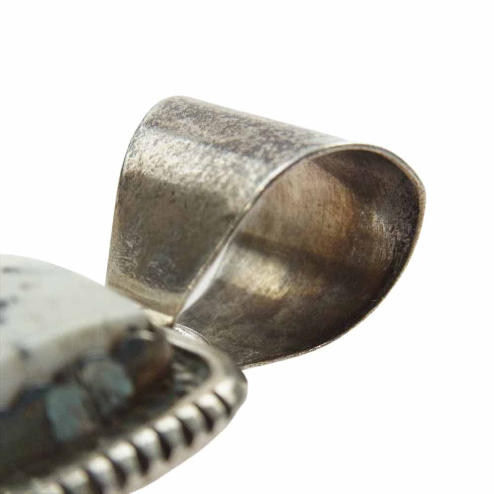 ナバホ族 AL刻印 スターリングシルバー 石付き ペンダントトップ シルバー系【中古】