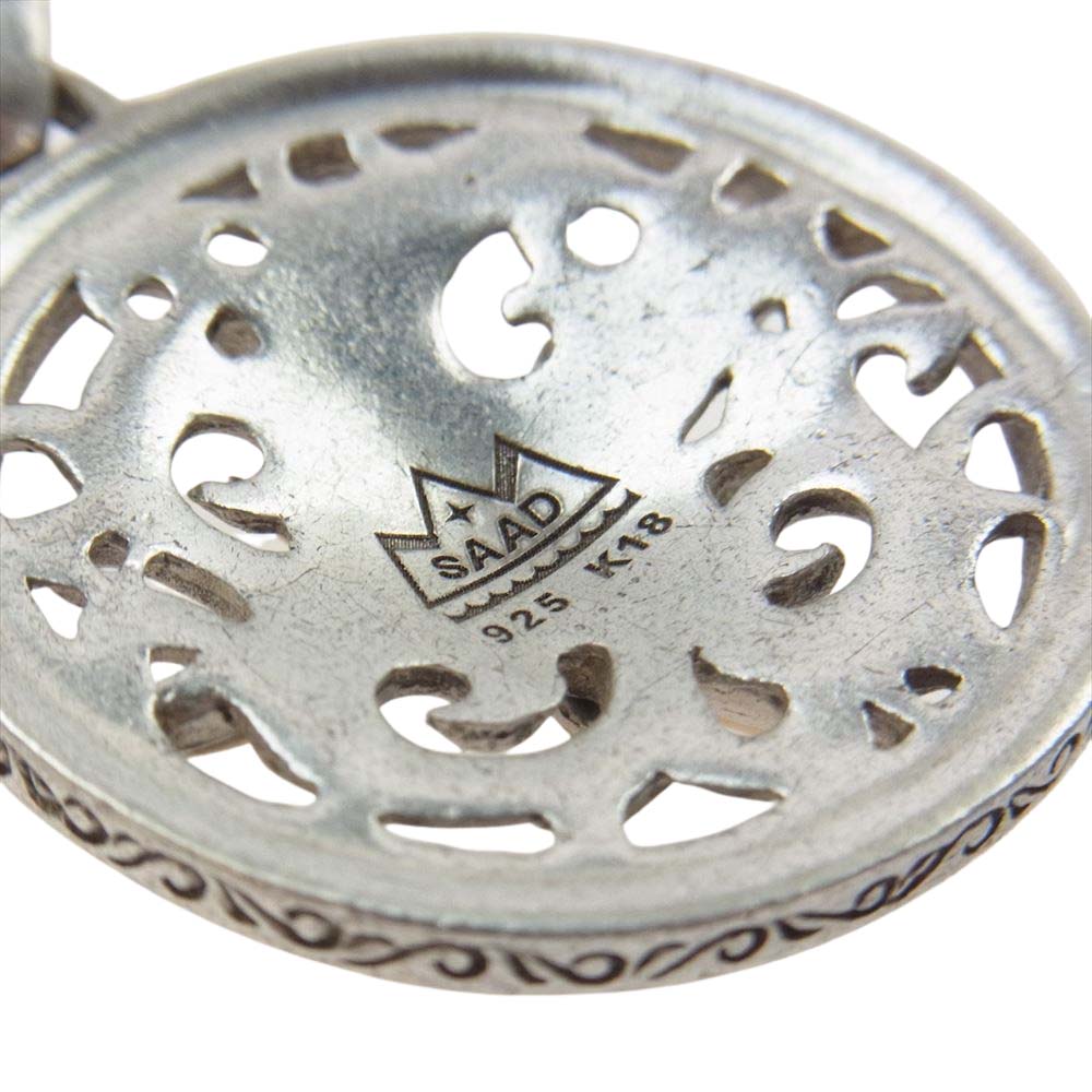 SAAD サード K18太陽神付 シルバー925 ペンダントトップ シルバー系