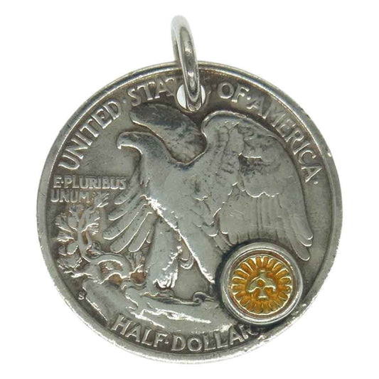 WINGROCK ウィングロック 金メタル付き モルガンコイン ペンダントトップ シルバー系【中古】