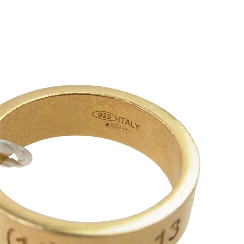 MAISON MARGIELA メゾンマルジェラ SM1UQ0050 NUMBER RING ナンバーズ リング シルバー925 アンティーク加工 ゴールド系【新古品】【未使用】【中古】
