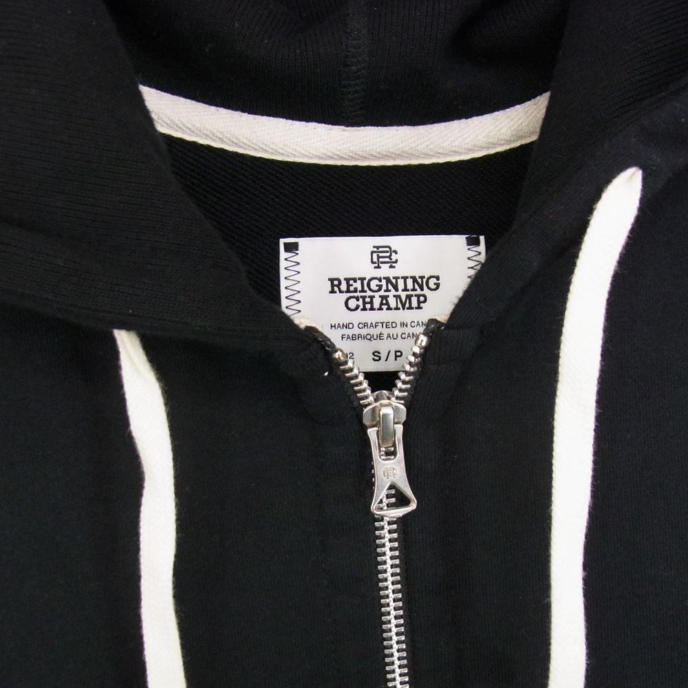 REIGNING CHAMP レイニングチャンプ フルジップ スウェット パーカー ブラック系 S/P【中古】