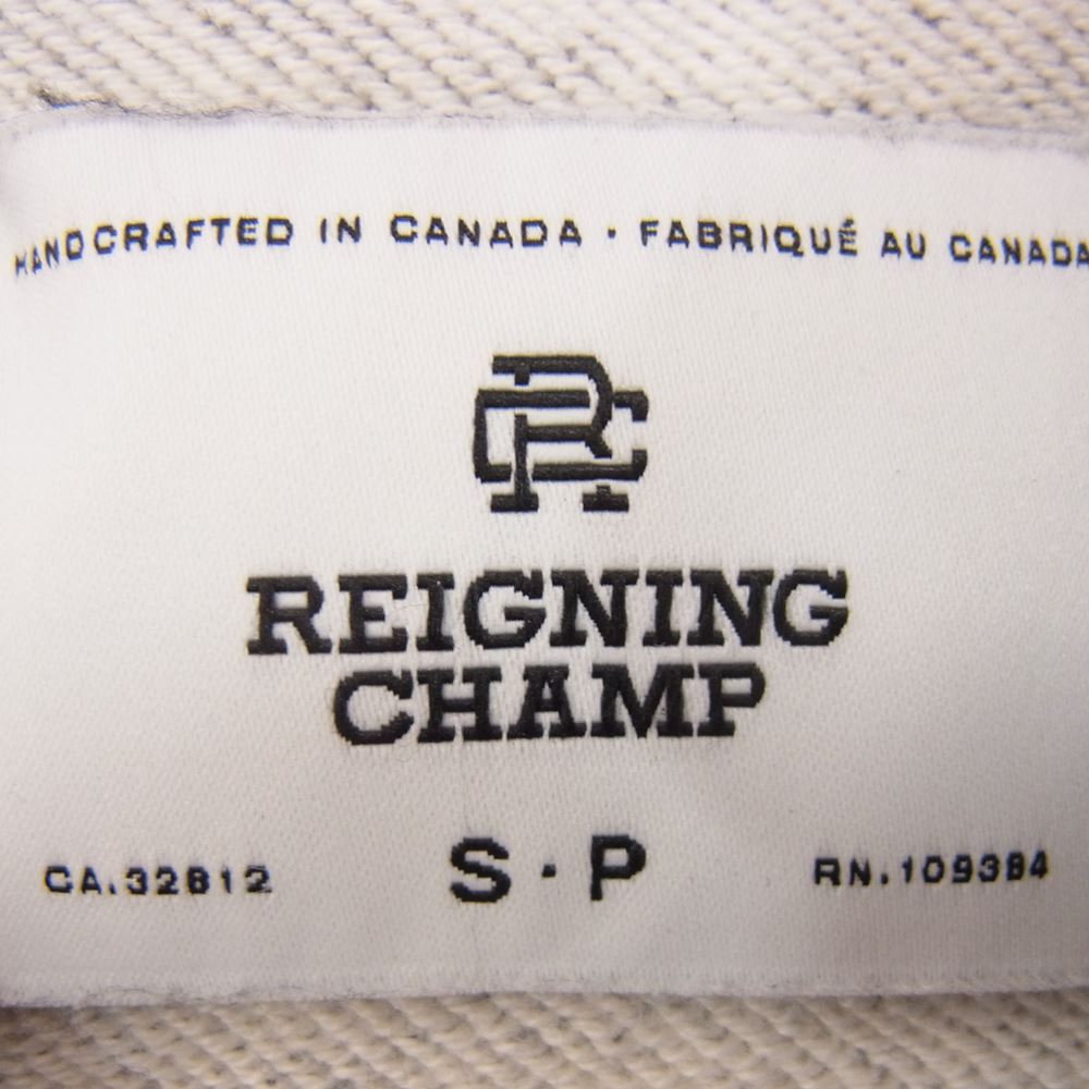 REIGNING CHAMP レイニングチャンプ サイド ジップ プルオーバー スウェット パーカー グレー系 S/P【中古】
