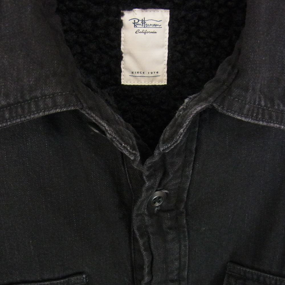 Ron Herman ロンハーマン Boa Shirt Jacket ボア シャツ ジャケット ブラック系 S【中古】