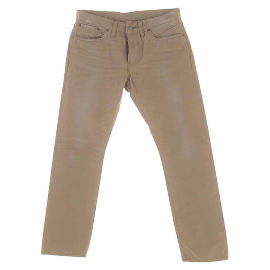 RRL ダブルアールエル USA製 SELVEDGE DENIM SLIM FIT KHAKI ダメージ加工 デニム パンツ ベージュ系 30×30【中古】