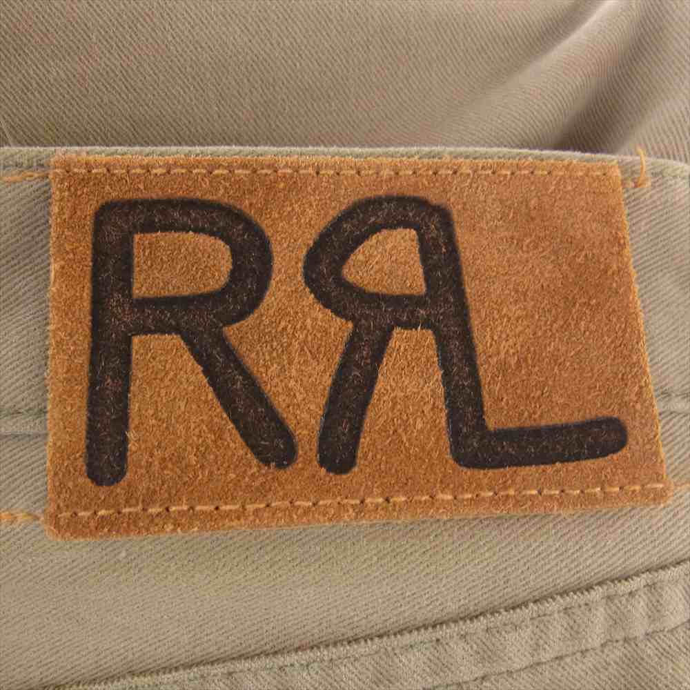RRL ダブルアールエル USA製 SELVEDGE DENIM SLIM FIT KHAKI ダメージ加工 デニム パンツ ベージュ系 30×30【中古】