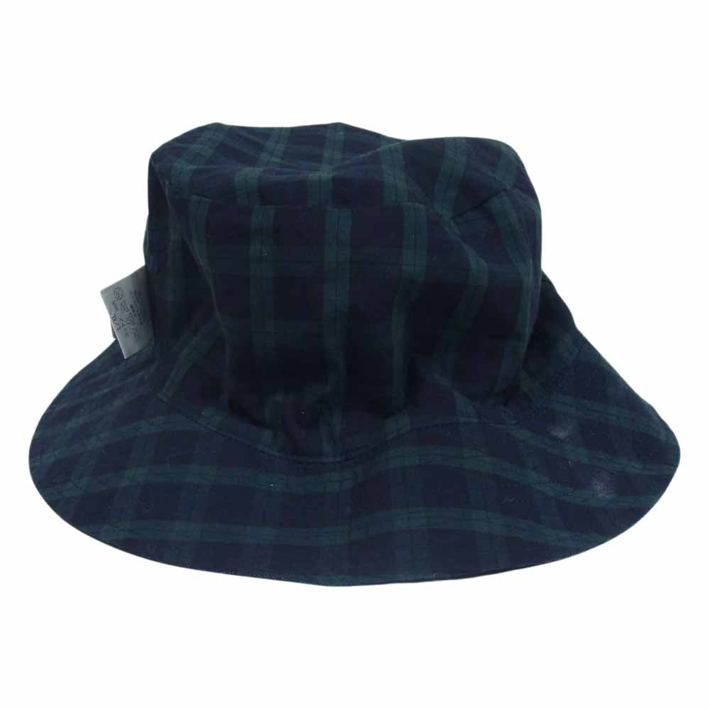 STUSSY ステューシー リバーシブル デニム バケット ハット 刺繍 ストックロゴ シャネルロゴ インディゴブルー系 L/XL【中古】