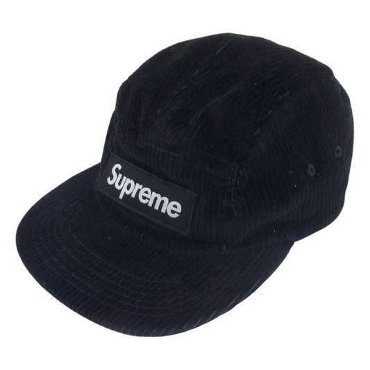 Supreme シュプリーム 18SS Corduroy Camp Cap コーデュロイ ボックスロゴ キャップ ブラック系【中古】