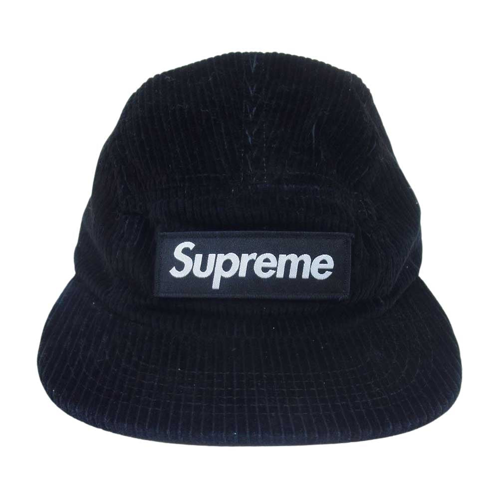 Supreme シュプリーム 18SS Corduroy Camp Cap コーデュロイ ボックスロゴ キャップ ブラック系【中古】