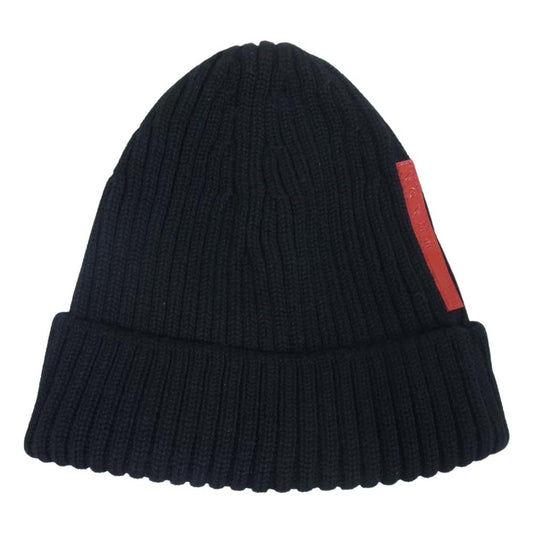 PRADA プラダ ビーニー ウール ニット キャップ ブラック系 50【中古】