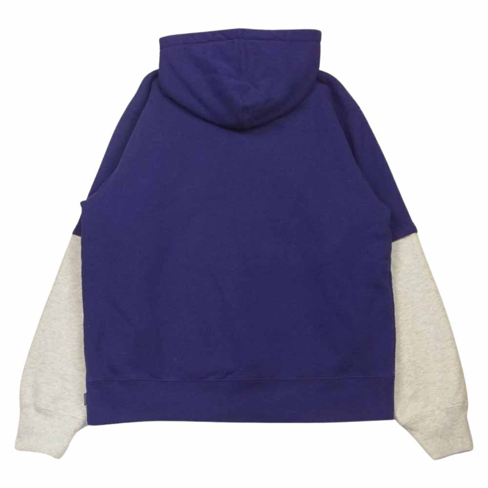 Supreme シュプリーム 20SS XXL Hooded Sweatshirt スウェット パーカー フーディ コットン カナダ製 パープル系 ライトグレー系 M【中古】
