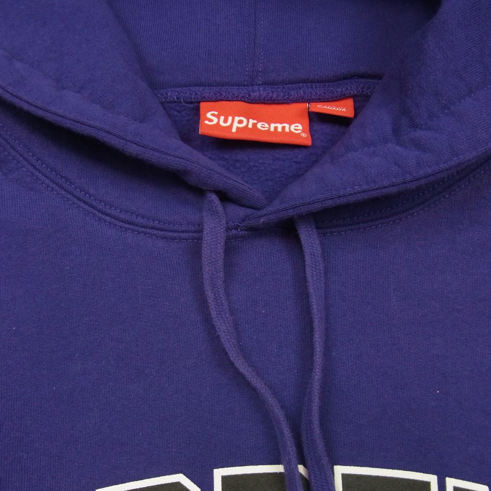 Supreme シュプリーム 20SS XXL Hooded Sweatshirt スウェット パーカー フーディ コットン カナダ製 パープル系 ライトグレー系 M【中古】