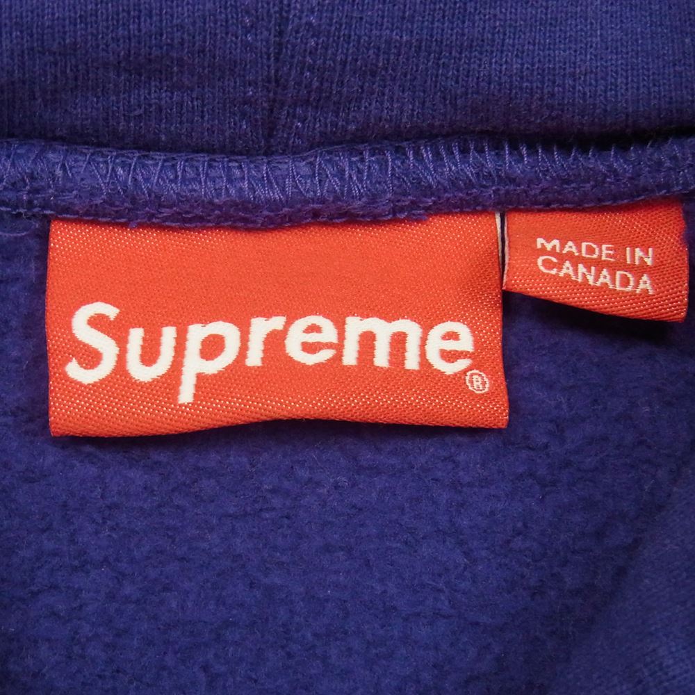 Supreme シュプリーム 20SS XXL Hooded Sweatshirt スウェット パーカー フーディ コットン カナダ製 パープル系 ライトグレー系 M【中古】