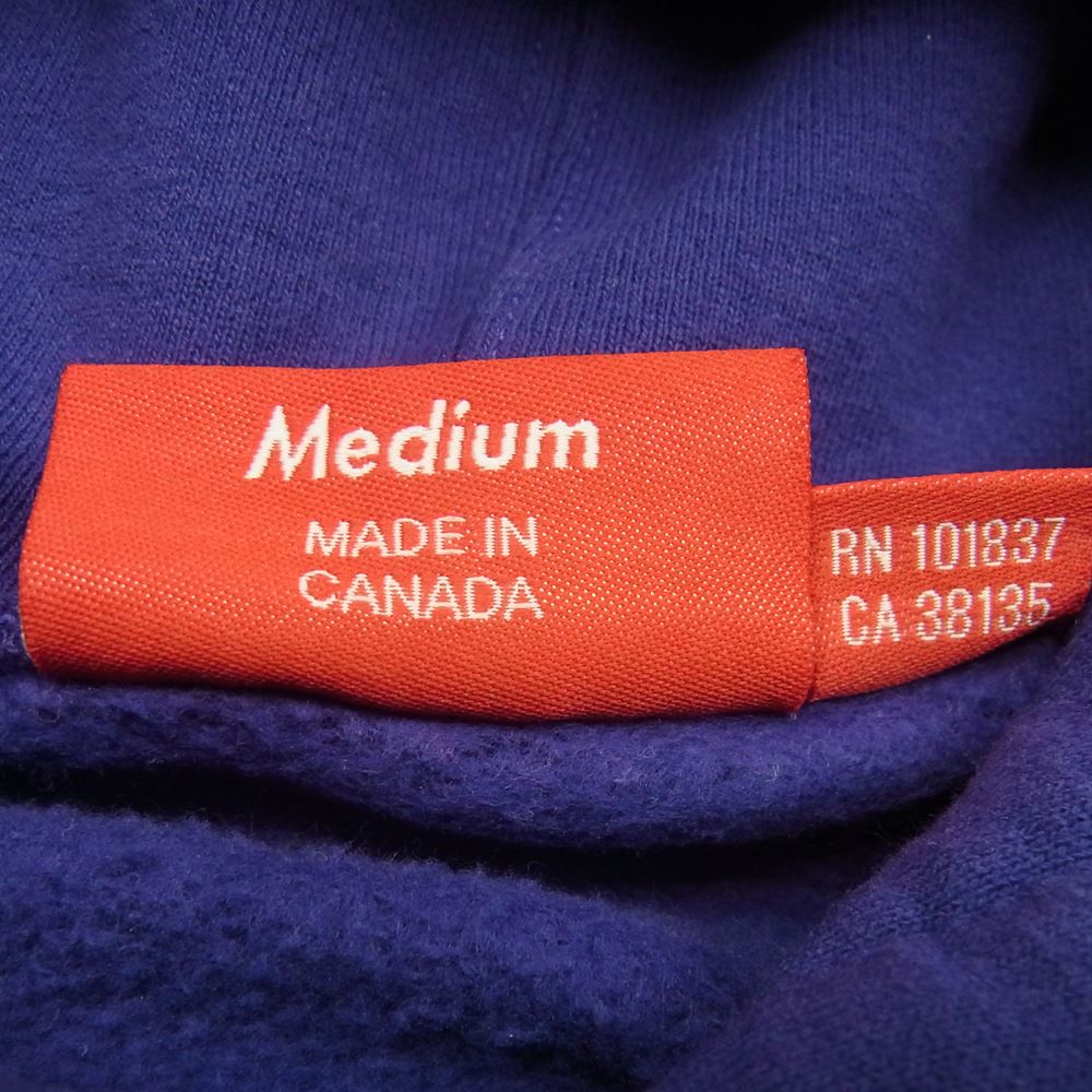 Supreme シュプリーム 20SS XXL Hooded Sweatshirt スウェット パーカー フーディ コットン カナダ製 パープル系 ライトグレー系 M【中古】